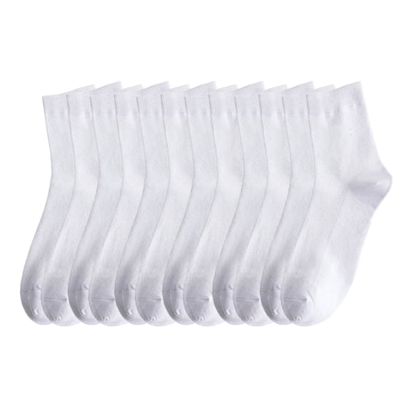 Women's Casual Crew Socks, Women's Value, Crew Soft Moisture-Wicking Socks-white