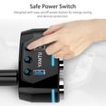 thumbnail image 3 of 100W 3 Way Car Cigarette Lighter Socket Splitter, DC 12V~24V Dual USB Charger Power Adapter with LED Voltage Display and On/Off Power Switches, Car Charger with PPTC Auto-Recovery 7Amps Fuse, 3 of 8