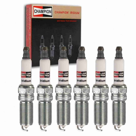 6 pc Champion Iridium Spark Plugs compatible with Lincoln MKZ 3.5L 3.7L V6 2007-2016