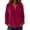 Hot Pink, variant on Iroehba Hoodies for Women Solid Hooded Drawstring Pocket Drop Shoulder Regular Cut Pullover, Soft Casual Versatile Daily Outfit