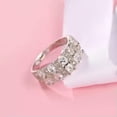 thumbnail image 4 of White CZ Band White Gold Filled Men/Women's Engagement 925 Silver Ring Size 6-10, 4 of 5