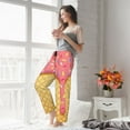 thumbnail image 4 of Uemuo Pink Ice Cream Pattern Women's Wide Leg Palazzo Lounge Pants with Pockets Light Weight Loose Comfy Casual Pajama Pants-Small, 4 of 9