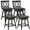 Black, variant on Gymax Set of 4 Barstools Swivel Counter Height Chairs w/Rubber Wood Legs Black