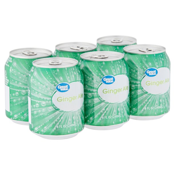 Great Value Ginger Ale, 8 fl oz, 6 count