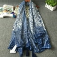 thumbnail image 2 of UJNDER Women's Fall Scarf Lightweight Soft Floral Print with Tassel Shawl Light Blue One Size, 2 of 3