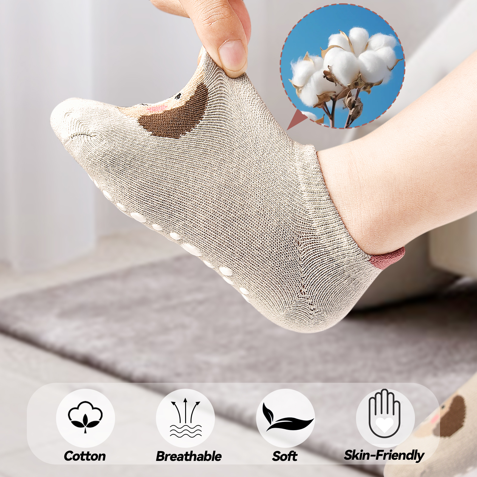 Tphon Baby Grip Socks, 6 Pairs photo 5
