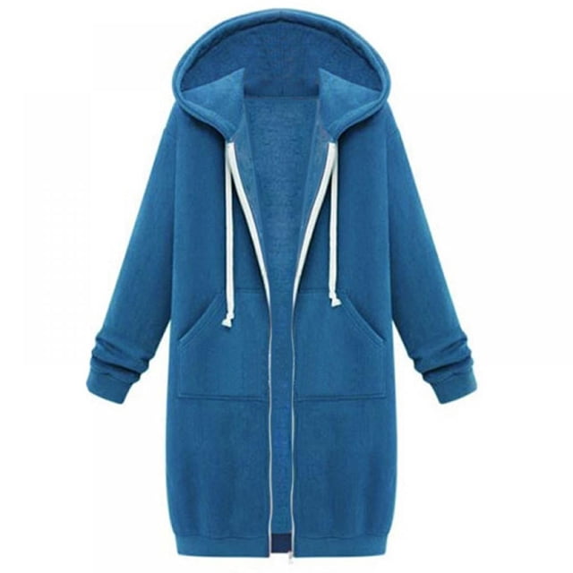 MesaSe Chandails à Capuche en Molleton Zippés Décontractés pour Femmes Tunique Chandail Long Veste à Capuche S-TTG