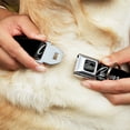 thumbnail image 2 of GM General Motors Pet Collar, Dog Collar Metal Seatbelt Buckle, 1969 Camaro By Chevrolet Emblem Black Silver, 13 to 17 Inches 1.5 Inch Wide, 2 of 9