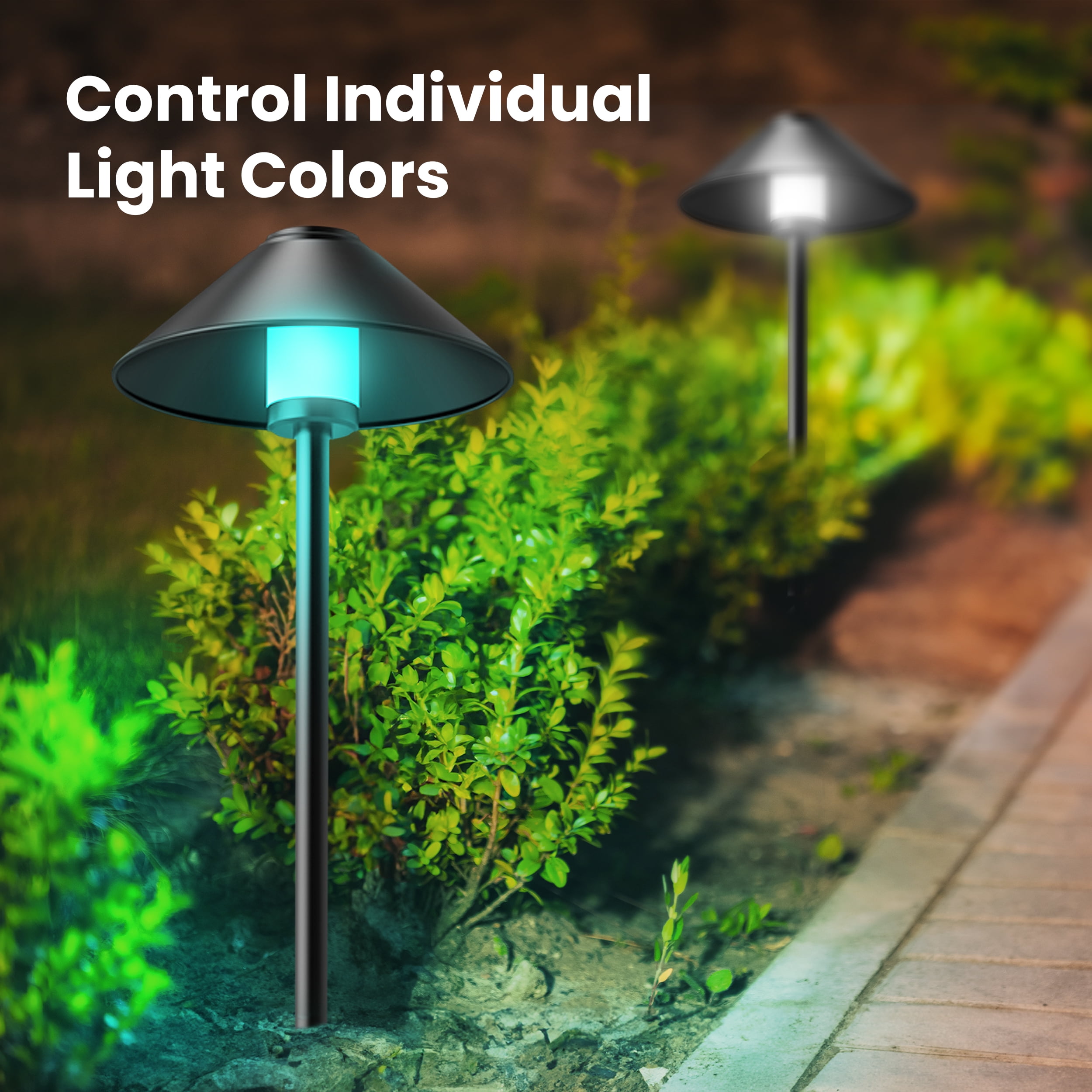 Feit Electric Integrated LED Smart Color Changing RGBW Tunable White Path Lights 4-Pack