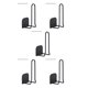 thumbnail image 1 of Matsuzay Estante de almacenamiento de cocina Soporte montado en la pared Accesorios de soporte Estante de película Negro Type2 NO2, 1 of 6