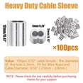 thumbnail image 2 of Aluminum Crimping Loop Sleeve 100Pcs, 2.5mm Cable Ferrule for 3/32" Wire Rope & Cables-Wire Rope Sleeves, 2 of 7