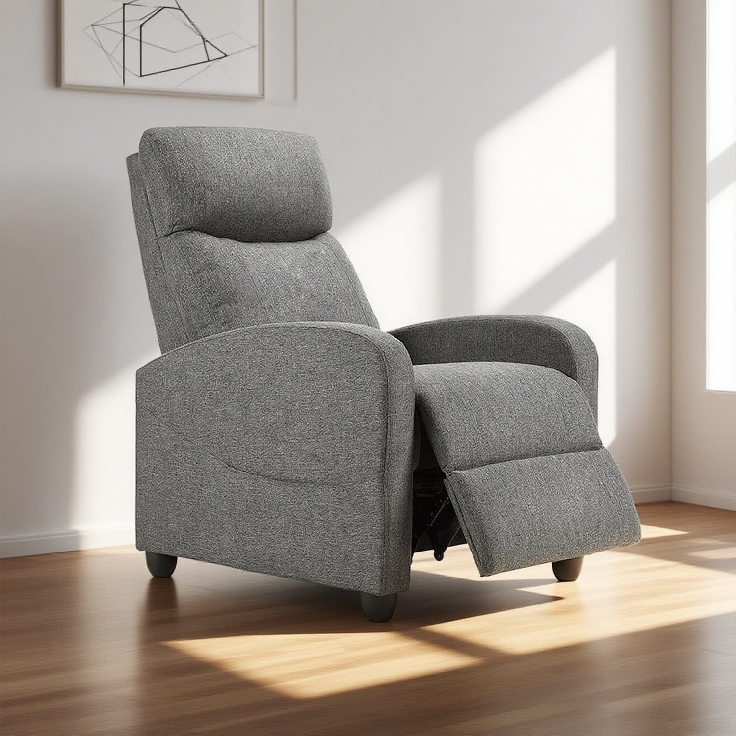 CONCETTA Massage Recliner Sofa Chair, 160° Reclining, Vibration Massage, 275lb Capacity, Grey