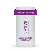 Native Deodorant, Lavender & Rose, Aluminum Free, for Women and Men, 2.65 oz