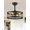 16.5 Inch, variant on 16.5 Inch Black Caged Ceiling Fan with Light, Industrial Remote Control Ceiling Fan for Kitchen Bedroom Outdoor