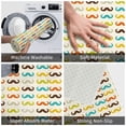 thumbnail image 3 of Balery Colorful Mustache Felpudo de franela, resistente a las manchas y a la decoloración, para uso interior y exterior, fácil de limpiar, 40 x 60 cm, 3 of 7