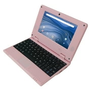 T&C 7 Inch Portable Kids Laptop Computer Powered by Linux-Android 12 Operating System- Pink