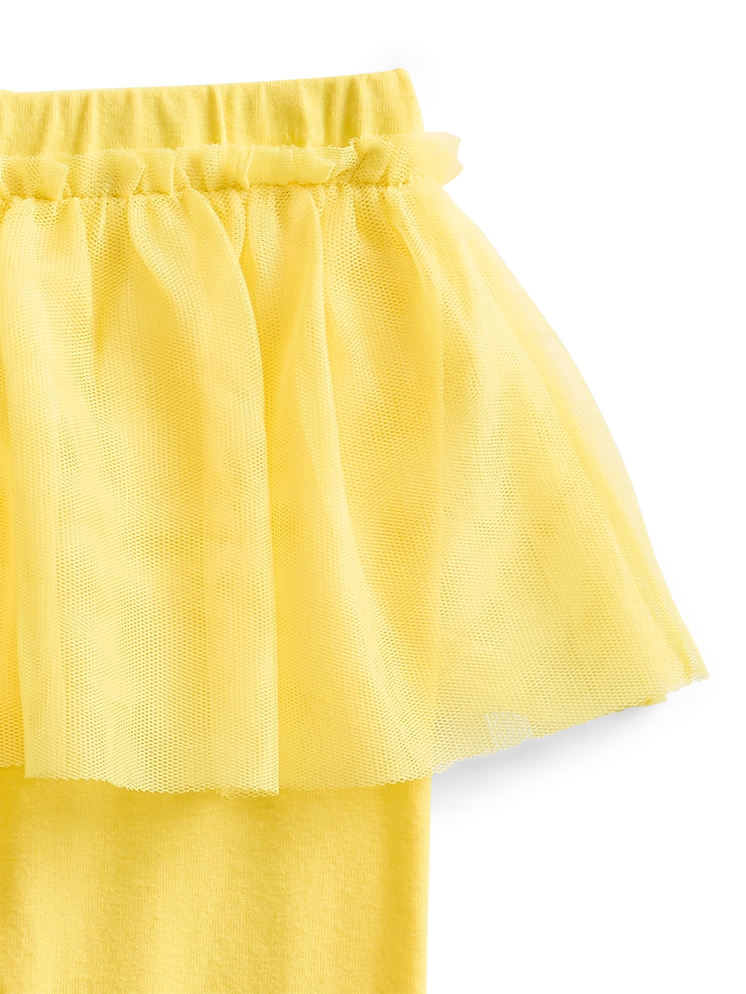 Wonder Nation Baby Girls' Bodysuit and Tulle Skeggings Set, 2-Piece, Sizes 0/3M-24M
