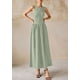 thumbnail image 5 of Vestido Maxi PRETTYGARDEN sin mangas con patchwork verde claro XXL, 5 of 8