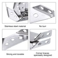 thumbnail image 3 of 20pcs Universal Stainless Steel Furniture Corner Connector with Screws, Silver Tone(1.5mm), 3 of 5