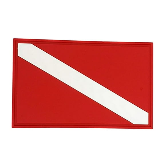 Durable Red White Scuba Diving Patch Badge For Underwater Dive Backpack Jacket Vest