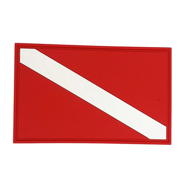 Insignia de Buceo Zulema Parche de bandera de buceo PVC Rojo Duradero