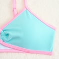 thumbnail image 4 of GYRATEDREAM 7-12Y Girls 3 Pieces Swimsuit Flower Print Soild Tie-dye Bikini Set w/Beach Skirt Bathing Suit, 4 of 7