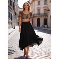 thumbnail image 4 of Maxi Skirts for Women High Waist Renaissance Skirt Long Skirt with Pockets Black S, 4 of 10
