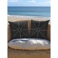 thumbnail image 5 of Outdoor Pillows Waterproof, Black Striped Throw Pillows with Inserts Included, Farmhouse Stripes Geometric Abstract Indoor Outdoor Decorative Lumbar Pillow for Bed/Couch/Patio 18"x18", 1Pcs, 5 of 8