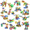 Jasonwell STEM Toys Building Blocks Kids Educational Construction Tiles