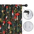 thumbnail image 4 of Blackout Kids Curtains,Red Mushroom Gnome Dark Green Pattern Childrens Insulated Curtains Set Of 2,Bedroom Essentials,Toddler Room Decor 42"x54", 4 of 5