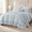 Light Blue-King, variant on Light Blue King Size Farmhouse Ruffled Boho Chic Bedding Comforter Set