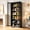 Black, variant on Glyxxen 72" Kitchen Pantry Cabinet, Metal Storage Cabinet, Modern Tall Steel Pantry Cupboard with 4 Doors and Adjustable Shelves for Kitchen Garage and Home, White
