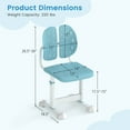 thumbnail image 3 of Costway Kids Desk Chair with Adaptive Double Backrest, Adjustable Height, Breathable Seat Blue, 3 of 10