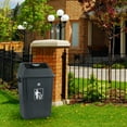 thumbnail image 2 of Saedy 4 Pack 40 Liter Swing Lid Trash Cans, Large Gray Plastic Waste Bins, 2 of 7