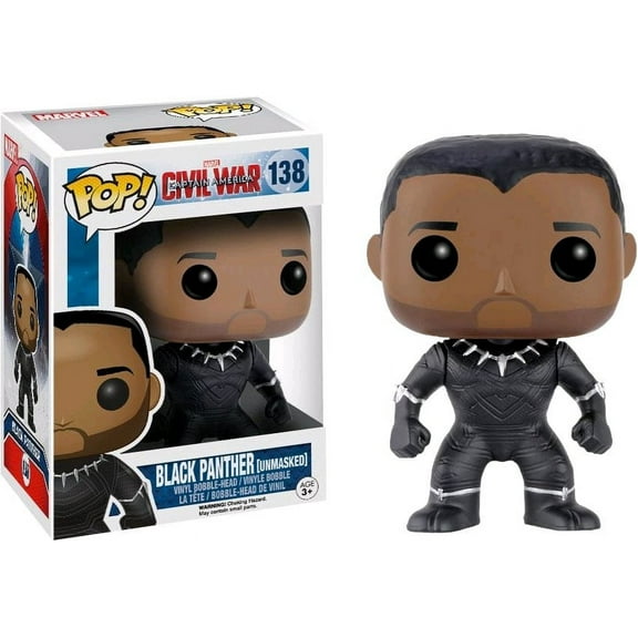 Funko Pop Marvel: Black Panther Unmasked Exclusive Vinyl Figure