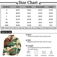 thumbnail image 4 of Men's Stand Collar Sweatshirt with 3 Buttons & Camouflage Print, Outdoor Casual Fleece Top for Streetwear, Christmas, Fall Winter, Hiking and Urban Exploration,Orange,L, 4 of 5