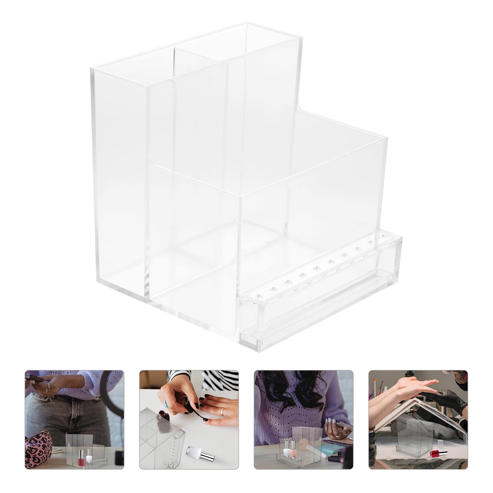 1Pc Nail Art Polisher Holder Nail Grinding Display Box Nail Salon Supply