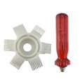 thumbnail image 4 of 4pcs Air Conditioner Condenser Fin Cleaning Brush And Comb Set Fin Cleaner Fin Straightener Refrigerator Coil Cleaning Whisk Brush HVAC Maintenance Evaporator  Repair Clean, 4 of 7