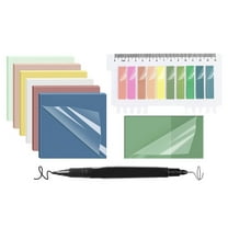 Twfbrm Transparent Sticky Notes 3 x 3 Inch Clear Pastel Post Notes Aesthetic Self-Adhesive Sticky Notes for Annotating Bible Journaling Office College Supplies, 9 Pads