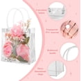 thumbnail image 4 of 100 bolsas de regalo de plástico transparente con asa, bolsas de regalo transparentes, bolsas de mano reutilizables, bolsas de regalo de PVC para suministros de fiesta de boda, 4 of 5