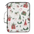 thumbnail image 2 of Haosy Accordion File Organizer Zipper Binder 500 Sheet 6-Tab Expanding File Folder Multi-Pocket 1.2 Inch 3 Ring Christmas Gnomes and Presents, 2 of 7