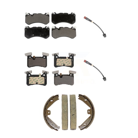 TEC Front Rear Ceramic Disc Brake Pads and Wear Sensors Kit (5Pc) for Car 2012 Mercedes-Benz C63 AMG Black Series with 6.3L with Painted Calipers KTW-101789