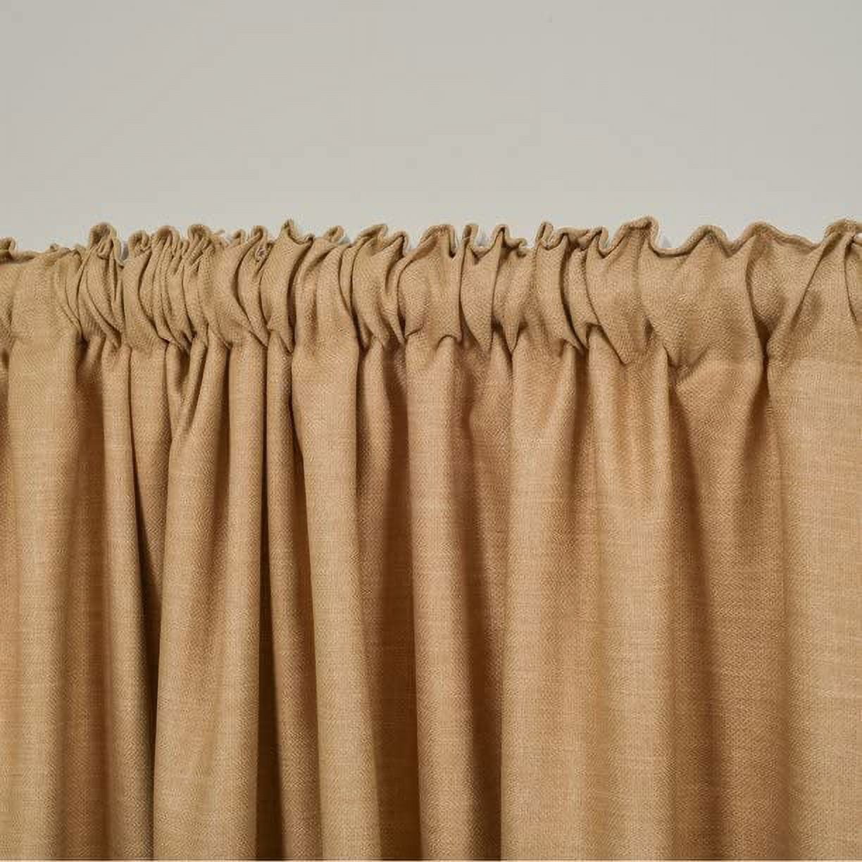 3S Brother's Home Decorative Beige Curtains Extra Wide Extra Long Luxury Colors Linen Look Custom Made 5-25 Feet Made in Turkey Hang Back Tab ( 1 Panel ) Home Décor (100"Wx156"L)