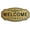 Brushed Gold, variant on Welcome Victorian Sign (Brushed Gold) - Small 3" X 6"