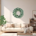 thumbnail image 2 of 18” Artificial Eucalyptus Wreath, Full & Lifelike Greenery Wreath with Frosted Tips, Christmas Door Decoration, All-Season Farmhouse Wedding Wall & Outdoor Decor, 2 of 12