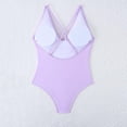 thumbnail image 4 of Trajes de Baño para Mujeres Sexy Color Sólido Bikini con Cuello en V Traje de Baño Dividido con Pantalones, Nylon de Corte Alto para la Piscina de Playa, 4 of 6