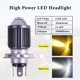 thumbnail image 4 of 1 pieza H4 BA20D faro de motocicleta bombillas LED Moto Chip CSP Hi Lo lente H4 lámpara luces antiniebla Scooter Moto accesorios faro 12V, 4 of 5