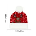 thumbnail image 3 of chaungfeng LED Santa Hat, Light Up Knitted Christmas Hat for Women Men, Warm Ear Protection Woolen Hat Winter Cap for Party, Gift, Event, Holiday, Indoor Outdoor, 3 of 6