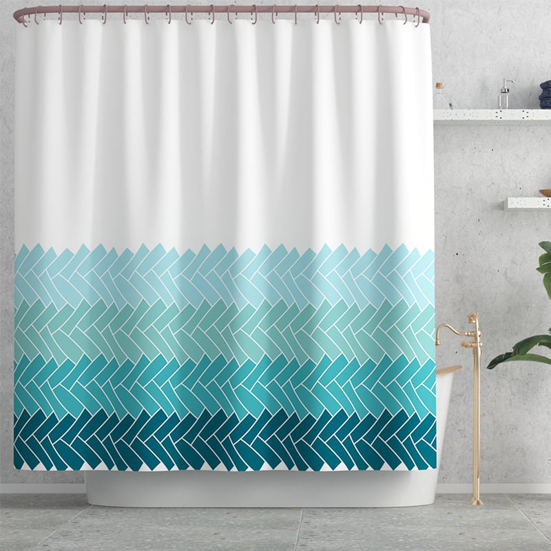 Details about   Mermaid Scales Bathroom Shower Curtain Waterproof Watercolor Theme 12 Hooks 
