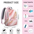 thumbnail image 6 of Pink and Gold Marble Texture Backpack Backpack for School,Cute School Bag,Schoolbag with Adjustable Shoulder Straps & Padded Back,13.8"x11.4"x6", 6 of 6